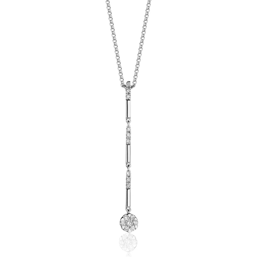 DIAMADA Diamond Necklace 9KT White Gold Kurze Halskette