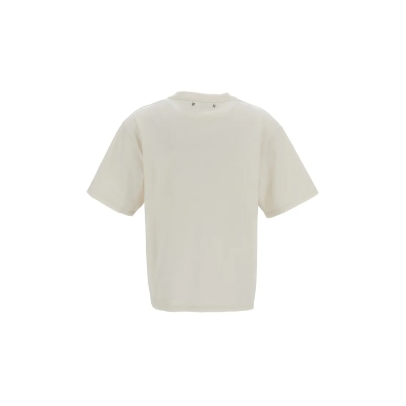Golden Goose T-shirt Star Print Oversized T-Shirt In Pure Cotton White(Image 2)