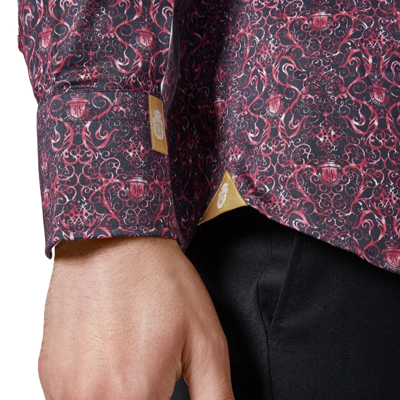 BILLIONAIRE Hemd Hemd Slim Fit Crest rot(Image 4)
