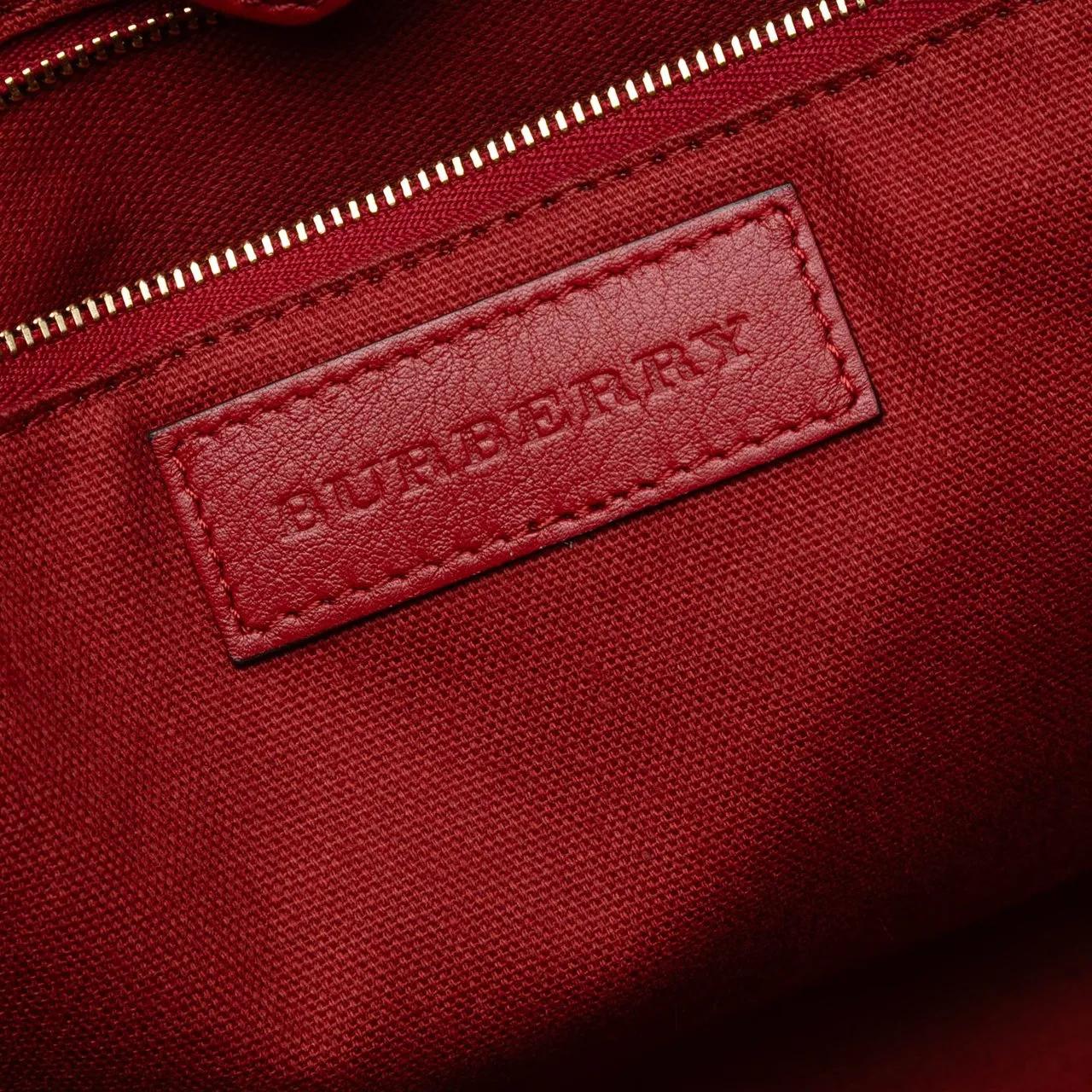 Thumbnail - Burberry Shopper - Small Leather Trimmed Haymarket Check Coated Canva - Gr. unisize - in Braun - für Damen