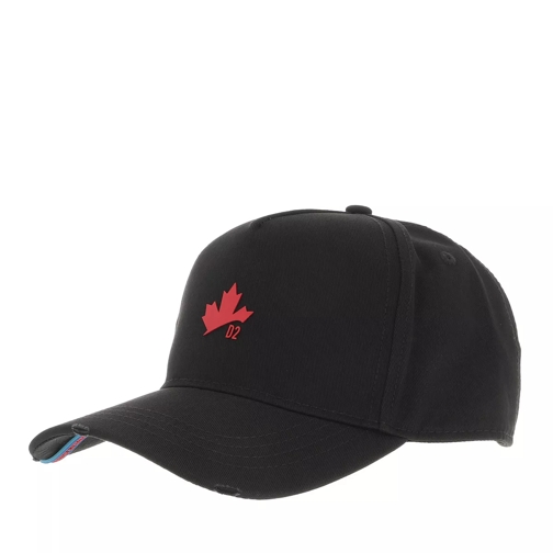 Dsquared2 Leaf Baseball Cap Black/Red Cappello da baseball