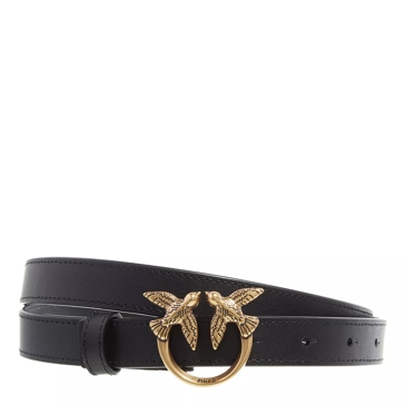 Pinko Love Berry Simply Belt Vite Nero Antique Gold | Ledergürtel