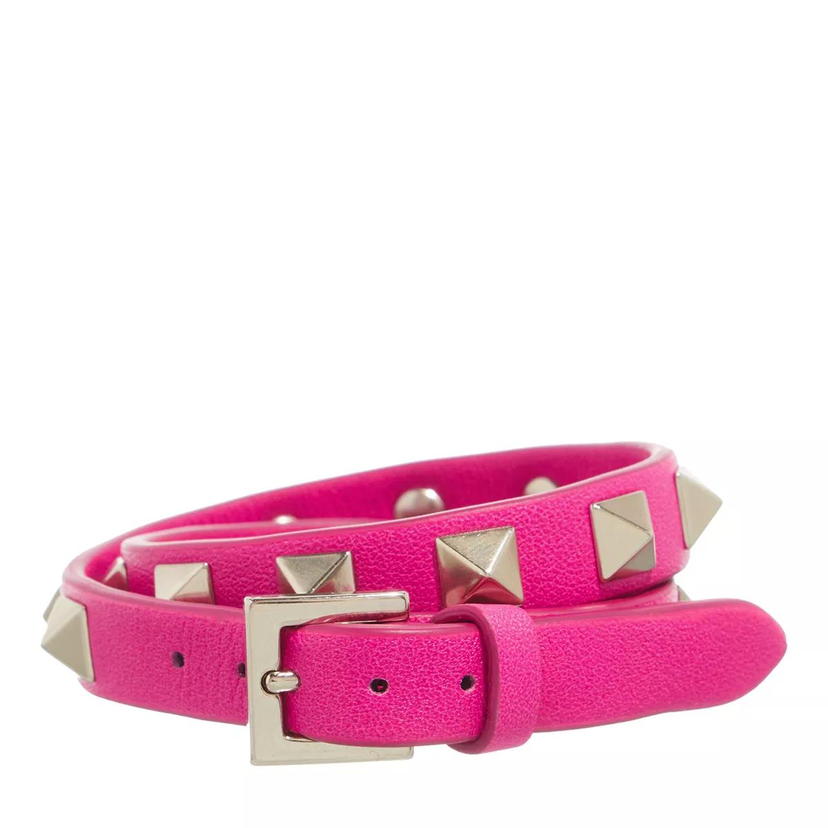 Valentino rockstud discount bracelet pink