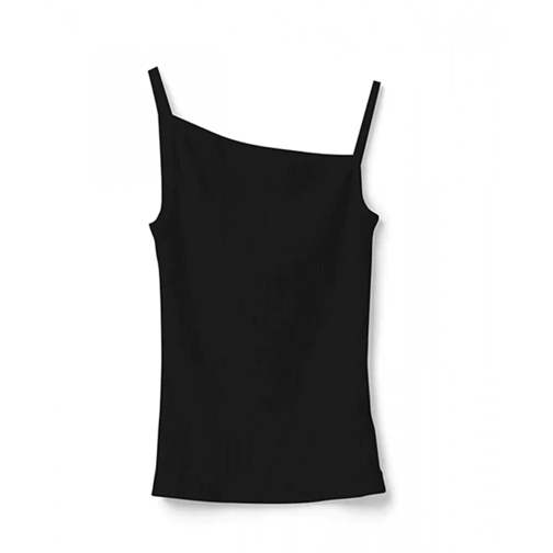 Agolde  AGOLDE Schwarzes asymmetrisches Tanktop mehrfarbig