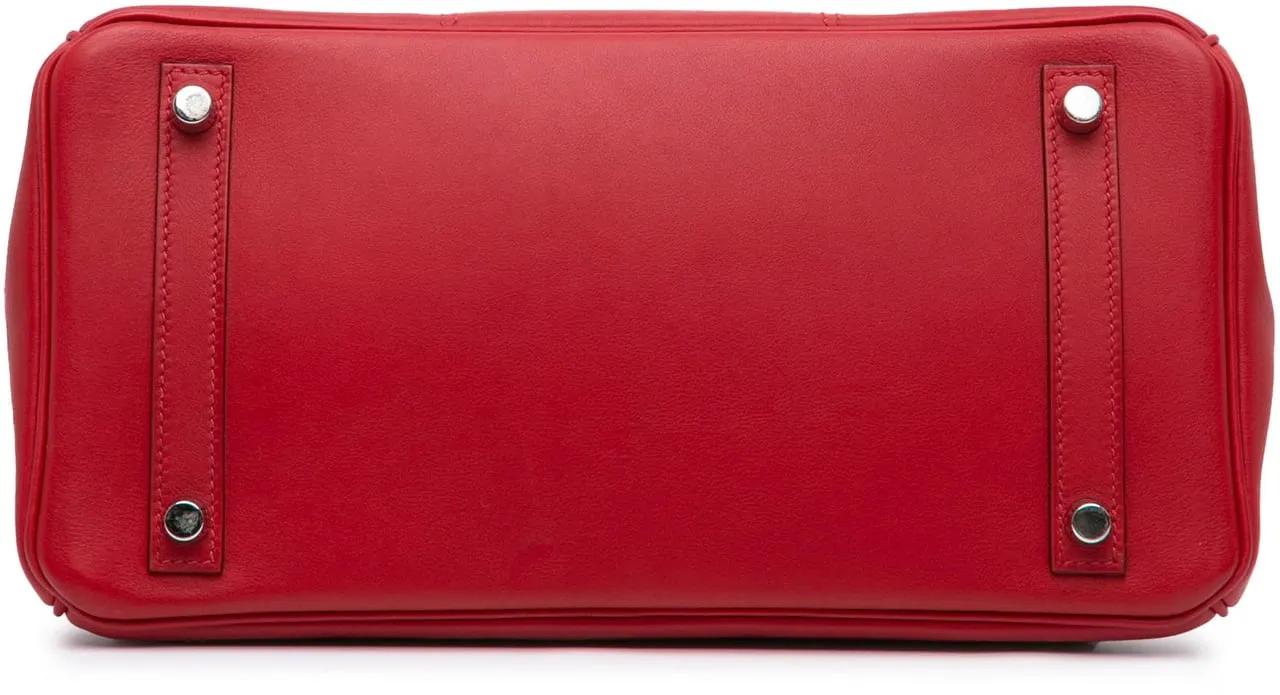 Hermès Totes & shoppers Swift Birkin Tressage de Cuir 30 in rood