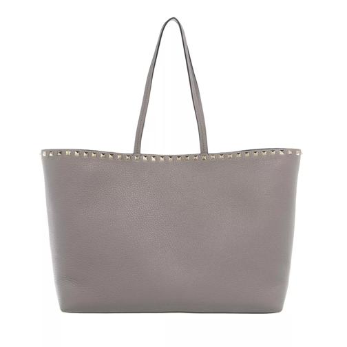 Valentino Garavani Shopper Rockstud Moon Taupe Shoppingväska