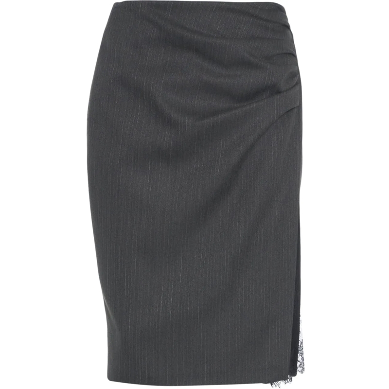 LIU JO Midirock Pencil skirt with pinstripes grau
