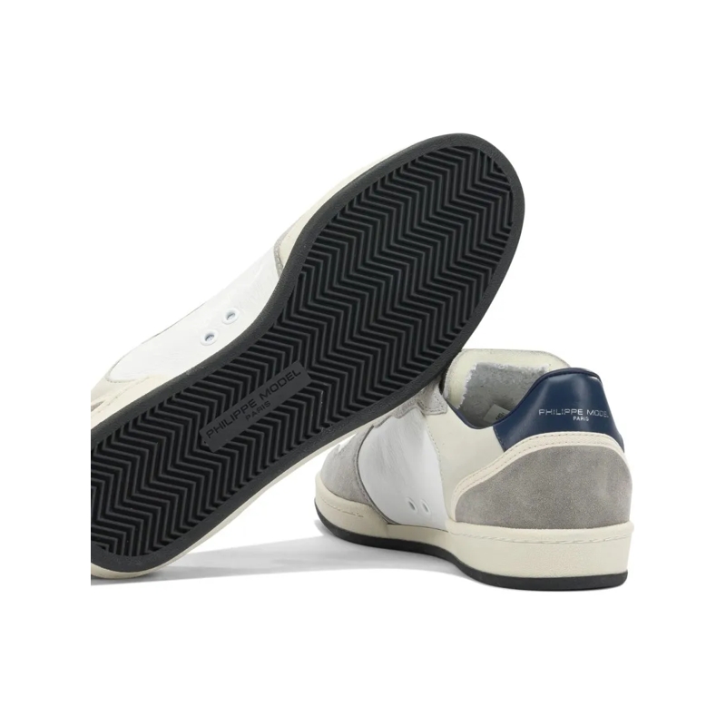 Philippe Model Schnürschuhe Low-Top Leather Sneakers With Suede Accents Grey(Image 10)