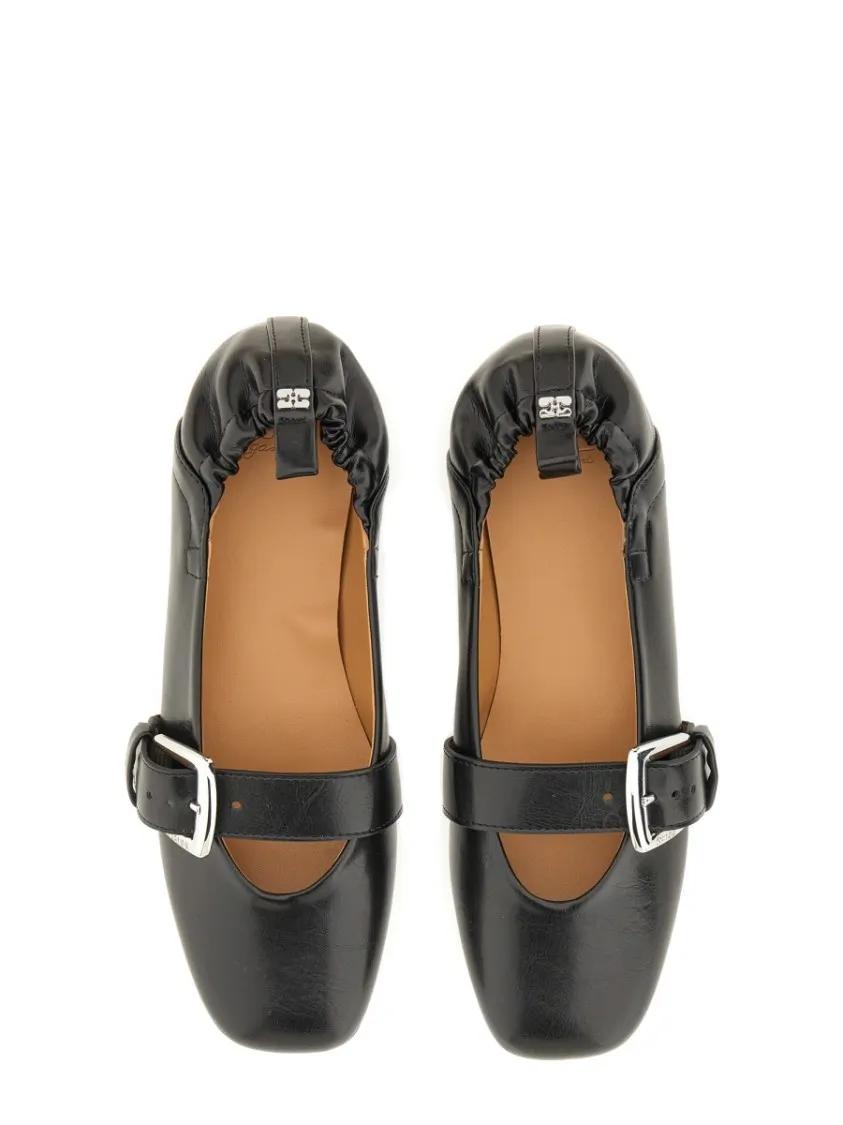 Thumbnail - Buckle Strap Ballerina Flats - Gr. 37 (EU) - in Schwarz