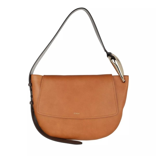 Chloé Kiss Shoulder Bag Leather Arizona Brown Saddle Bag