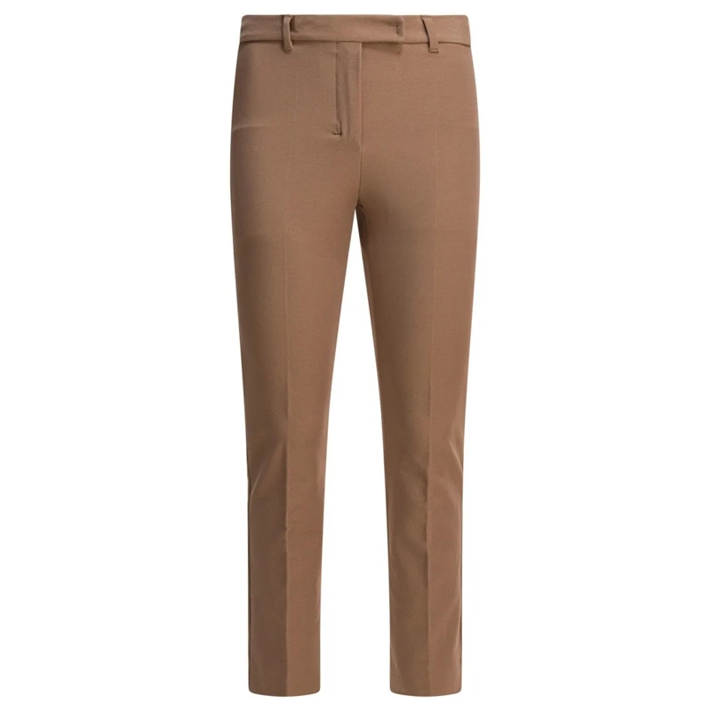 Max Mara  Cropped Brown Trousers With Tailored Fit Brown
