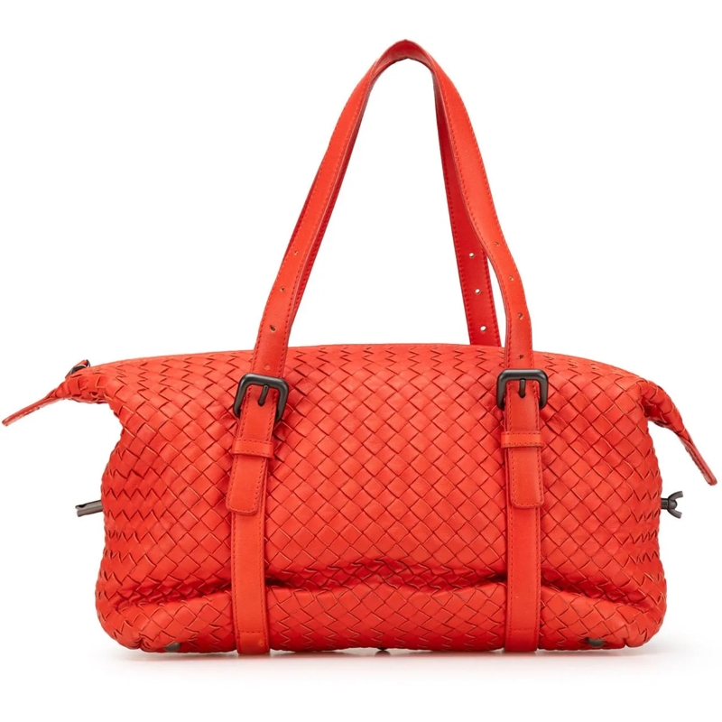 Bottega Veneta Sac à bandoulière Nappa Intrecciato Montaigne Shoulder Bag rot