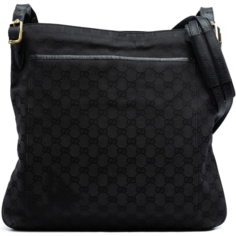 Gucci Schultertasche GG Canvas Crossbody schwarz