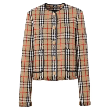 burberry check jacket women's