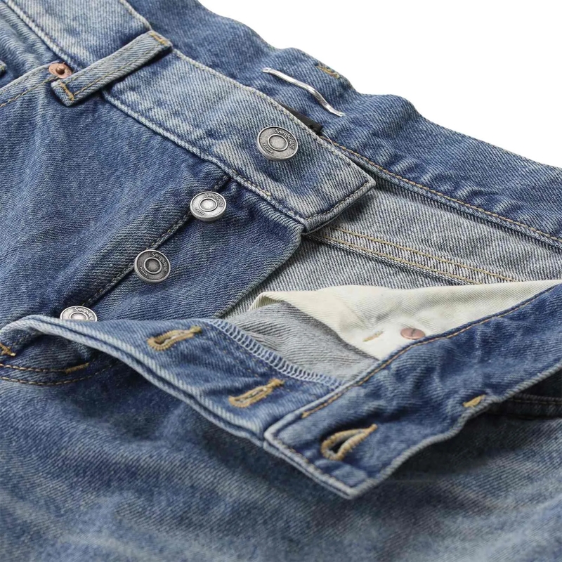 Saint Laurent Jeans Regular-Fit Jeans aus Baumwolle blau(Image 4)