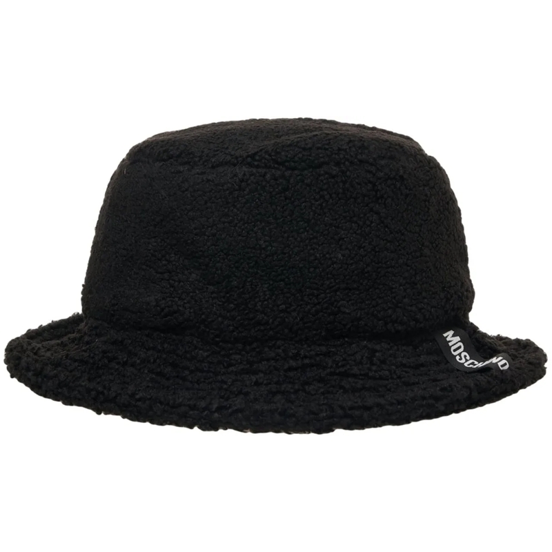 Moschino  Faux fur bucket hat schwarz