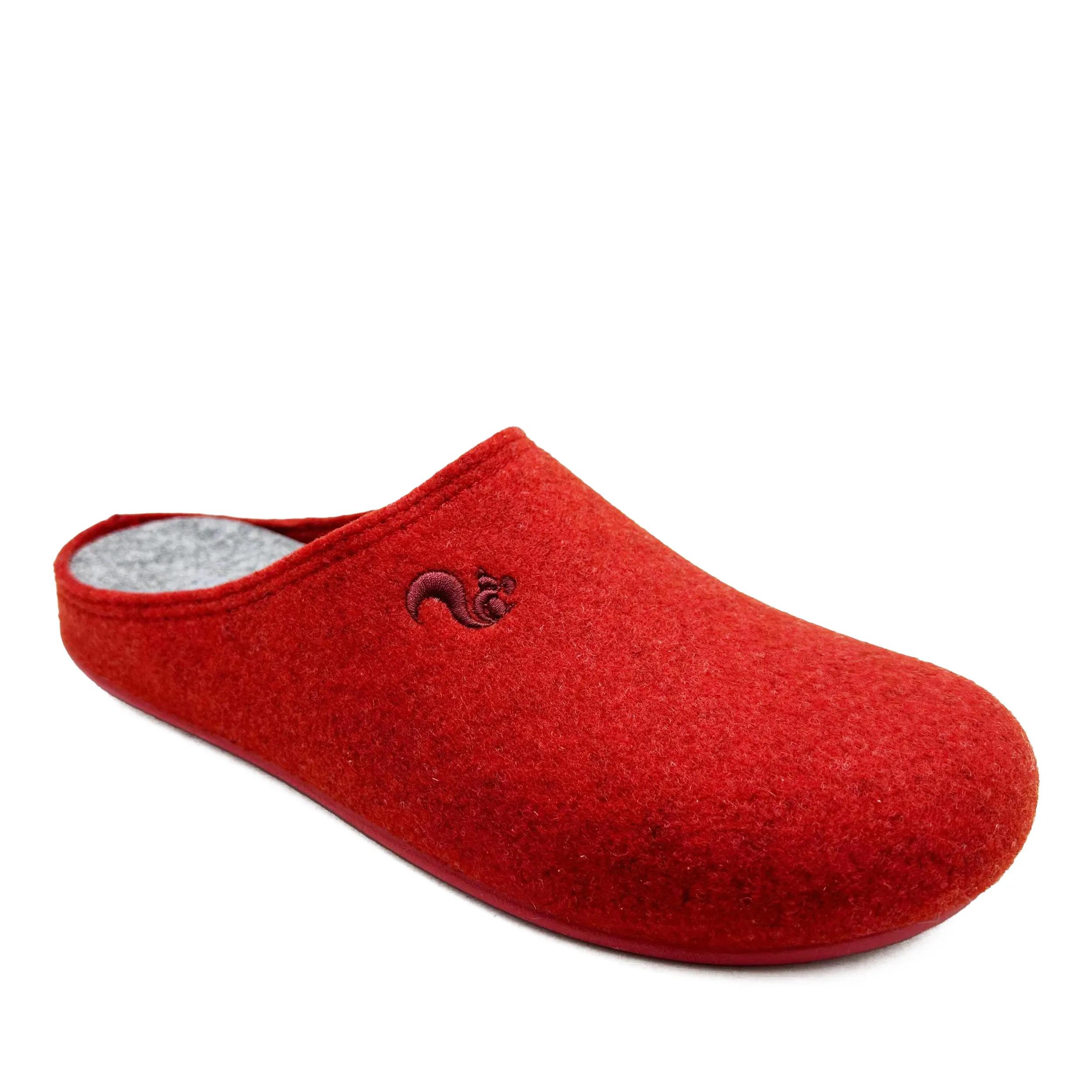 thies Sneakers - thies 1856 ® Recycled PET Slipper vegan red (M) - Gr. 44 (EU) - in Rot - für Damen