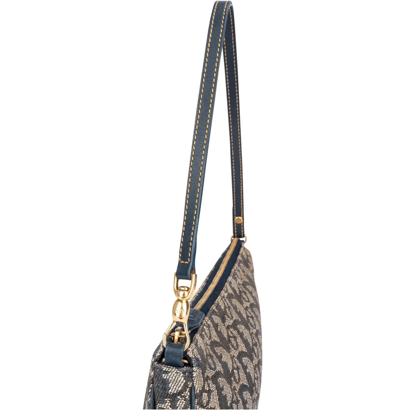 Christian Dior Schultertasche Christian Dior Trotter Monogram Mini Saddle Handba blau