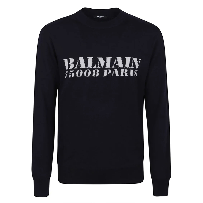 Balmain Trui Merino Wool Sweater Black