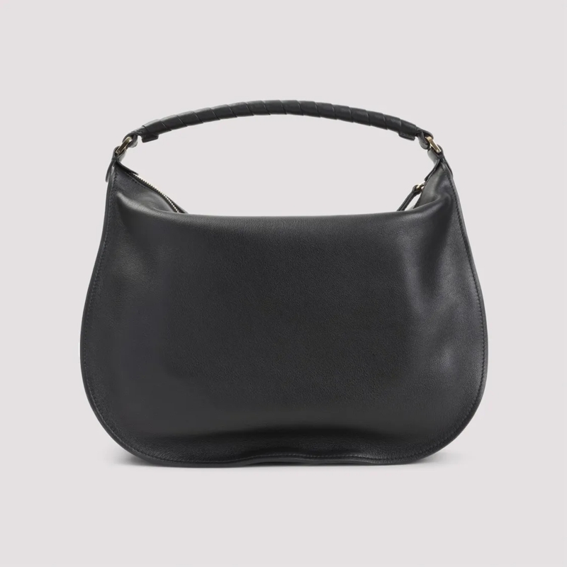 Chloé Sac à bandoulière Curved Silhouette Shoulder Bag In Soft Calf Leathe Black