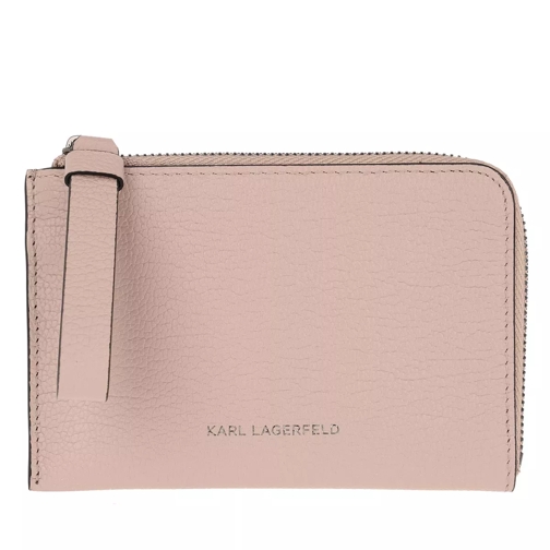 Karl Lagerfeld Vektor Zip Card Holder Powder Pink Kaartenhouder