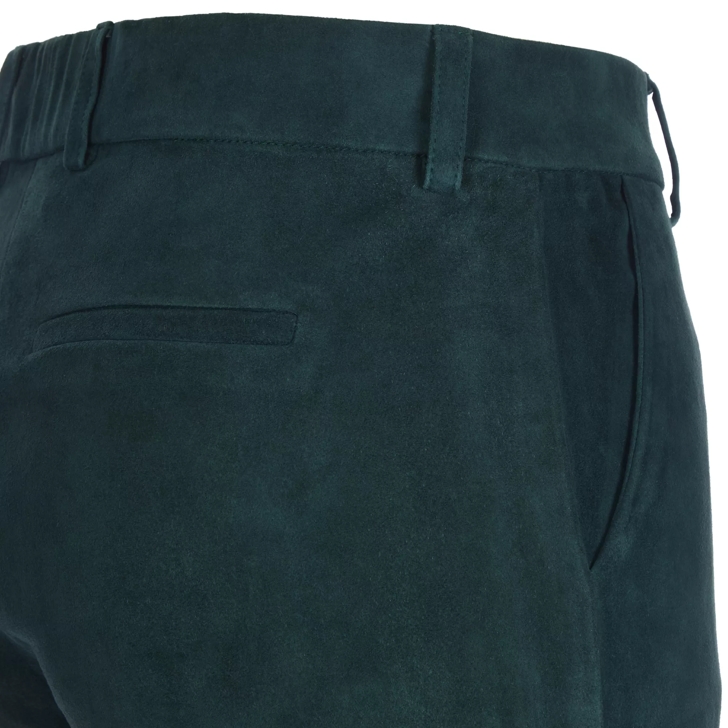 Nove shops Velour-Lederhose, Gr. IT 40, grün