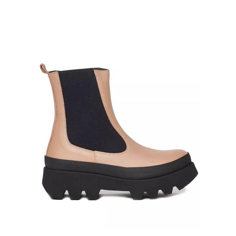 Paloma Barceló Bottines Beige Chelsea Boots Brown