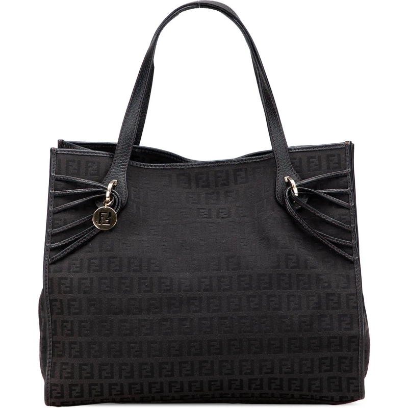 Fendi Shopper Zucchino Canvas Tote schwarz