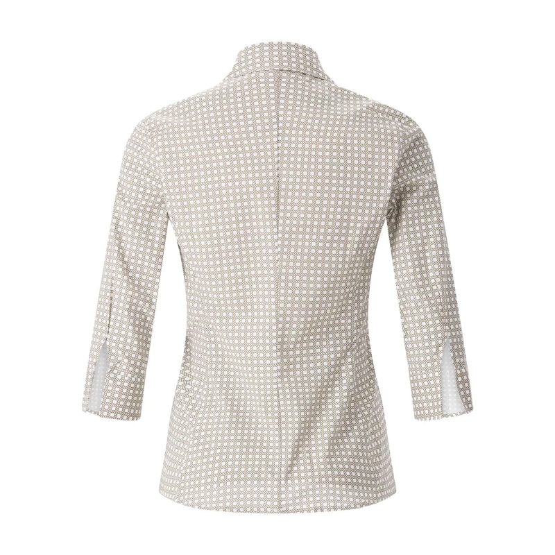 CALIBAN Bluse Hemdbluse mit Muster braun(Image 2)