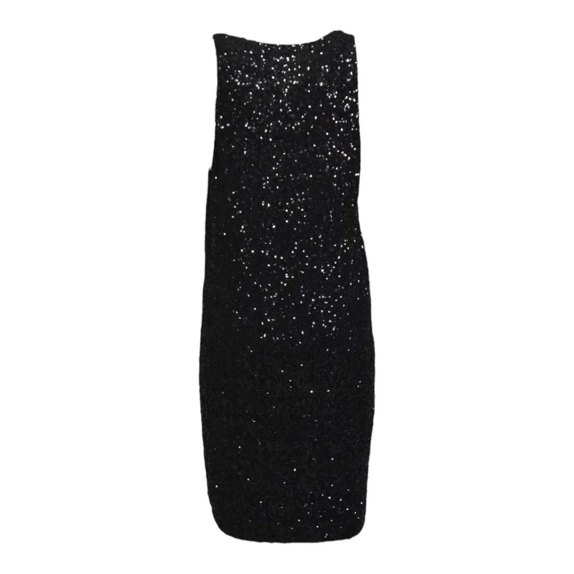 Thumbnail - NINE MINUTES - Fitted Mini Dress With Micro Sequin Embellishments - Größe 44 - schwarz