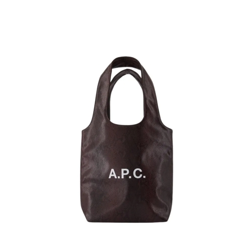 A.P.C. Ninon Small Tote Bag - Synthetic Leather - Blackbe Burgundy Fourre-tout