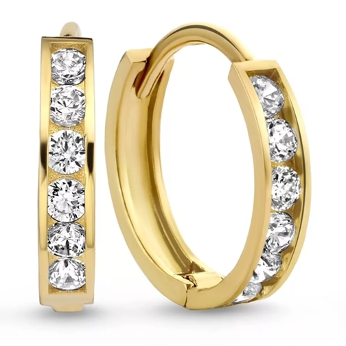 Isabel Bernard Le Marais Tiphaine 14 Karat Hoop Earrings With Zir Gold Ring