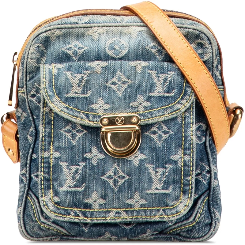 Louis Vuitton Sac à bandoulière Monogram Denim Camera Bag blau