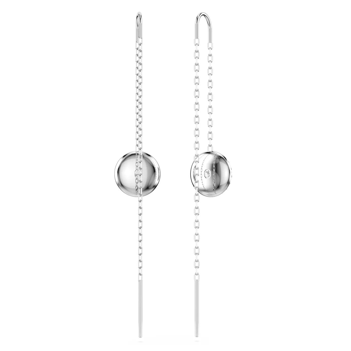 Thumbnail - Swarovski Ohrringe - Meteora drop earrings, Rhodium plated - Gr. unisize - in Weiß - für Damen