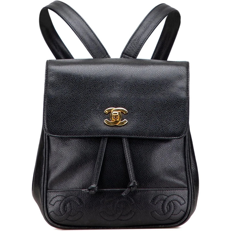 Chanel Sac à dos Caviar Triple CC Backpack schwarz