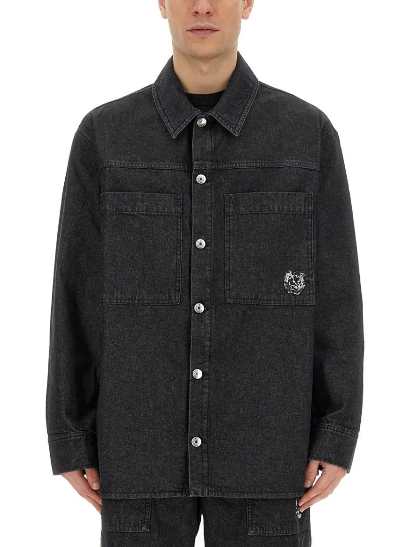 Thumbnail - Maison Kitsune - Workwear Shirt - Größe XL - schwarz