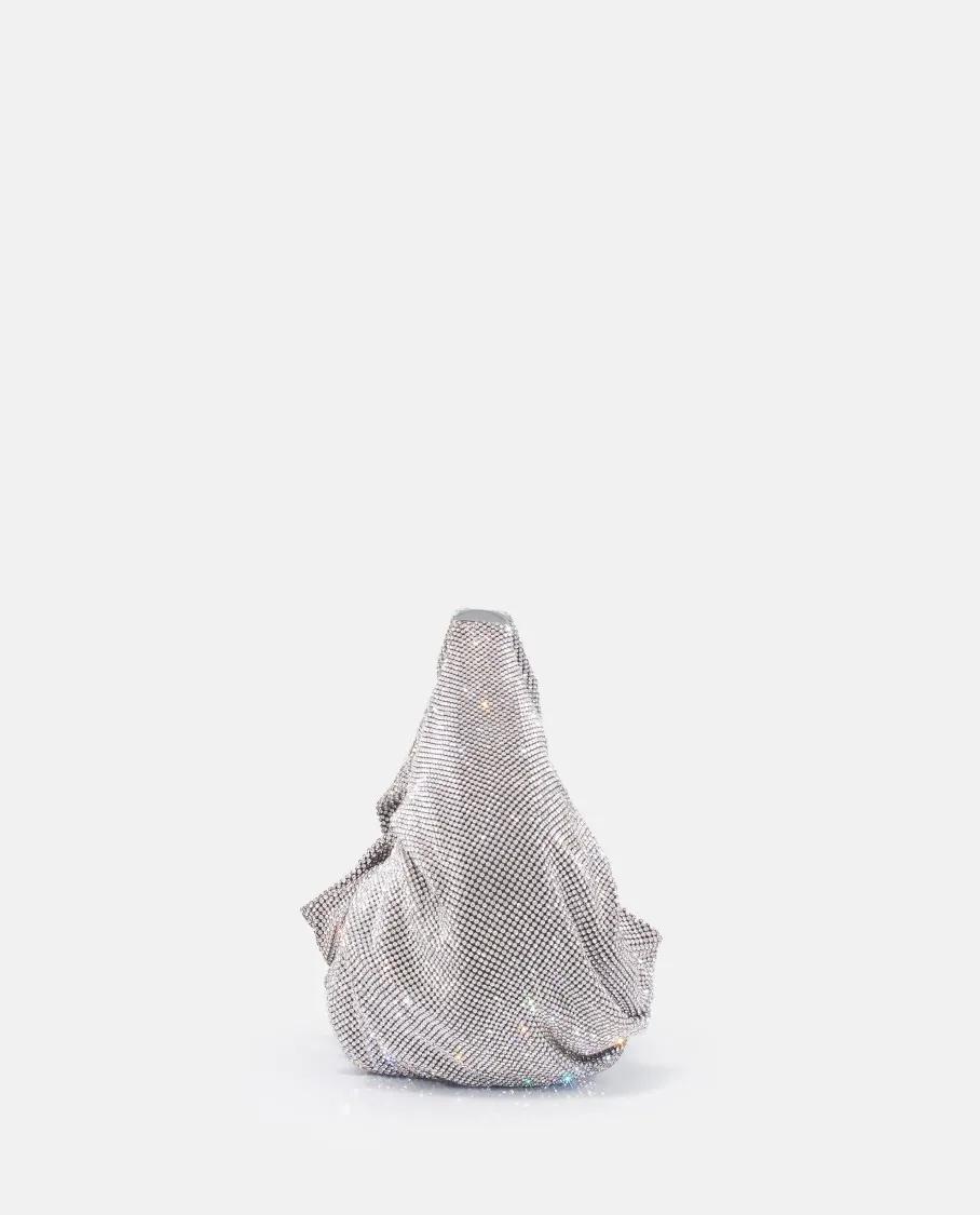 Benedetta Bruzziches Hobo bags Yennefer Rhinestone Shoulder Bag in zilver