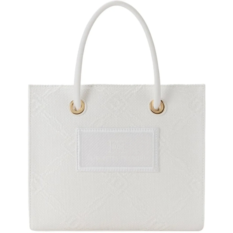 Elisabetta Franchi Tote Bags Ivory weiß