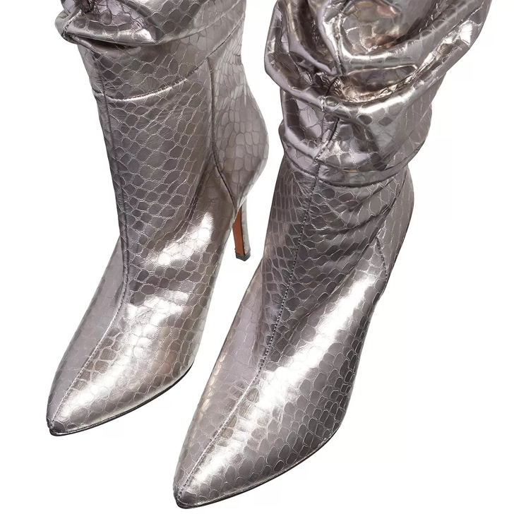 Silver metallic boot discount