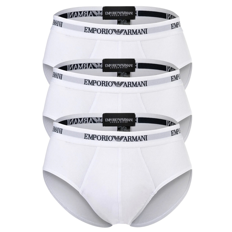 Emporio Armani  Core Logoband 3er Pack weiss
