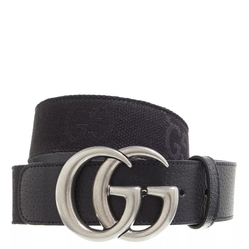 Gucci GG Marmont Belt With Maxi GG Black Webgürtel