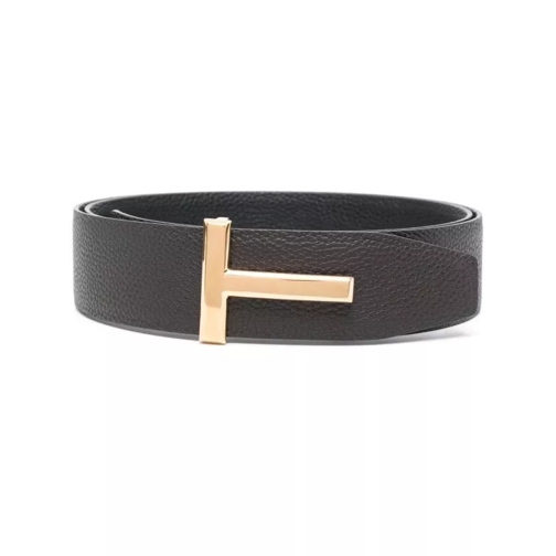 Tom Ford Ceinture en cuir Brown Iconic T Belt Brown