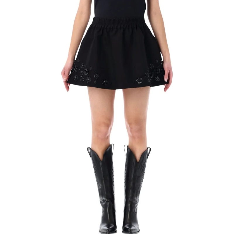 Golden Goose Minirok Embroidered Mini Skirt Black