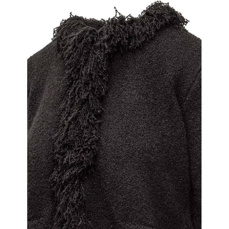 Salvatore Ferragamo  Cardigan Nero con Frange Ferragamo schwarz(Image 4)