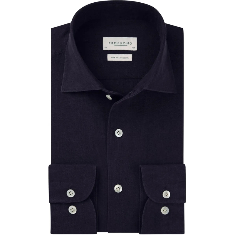 PROFUOMO  Profuomo Ppxh10041 Lange Mouw Overhemden Donkerbla blau