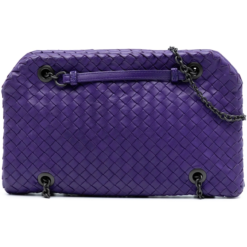 Bottega Veneta Schultertasche Nappa Intrecciato Duo Shoulder Bag lila