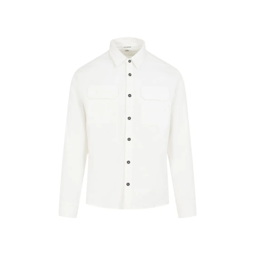 CP Company Gauze White Cotton Long Sleeves Shirt White Shirts