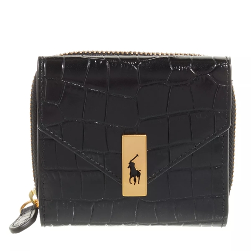Polo Ralph Lauren Compact Wallet Small Black Overslagportemonnee