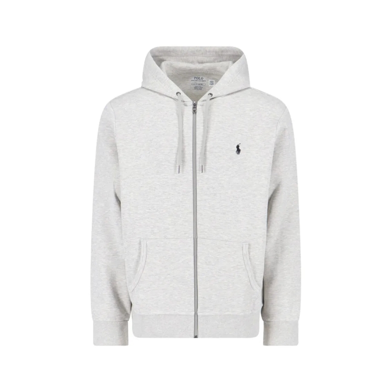 Polo Ralph Lauren  Textured Knit Grey Sweater With Round Neckline Grey