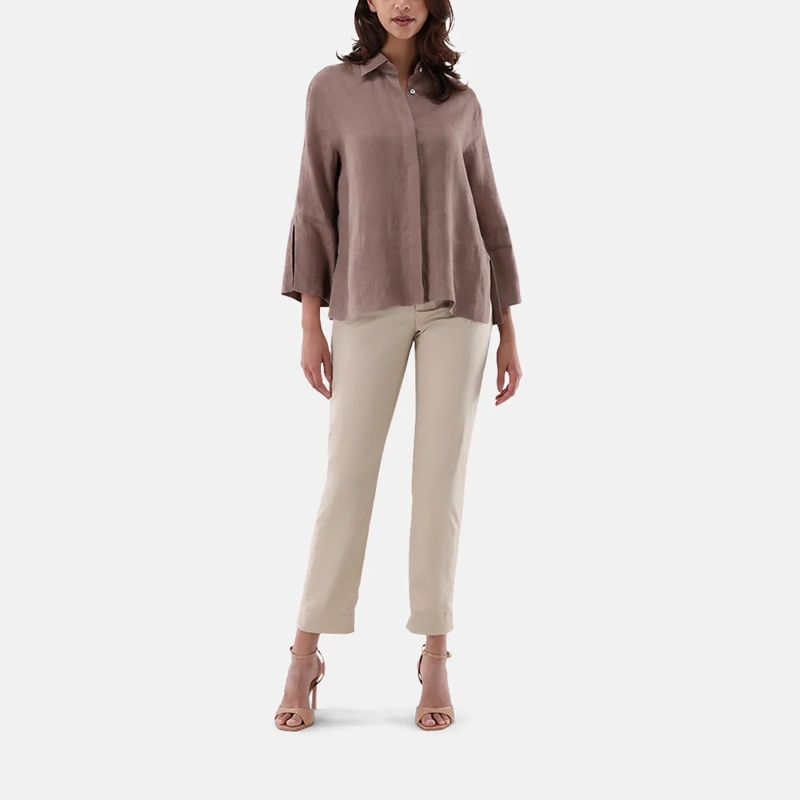 VAN LAACK Bluse Bluse Modern Fit Uni braun (Image 2)